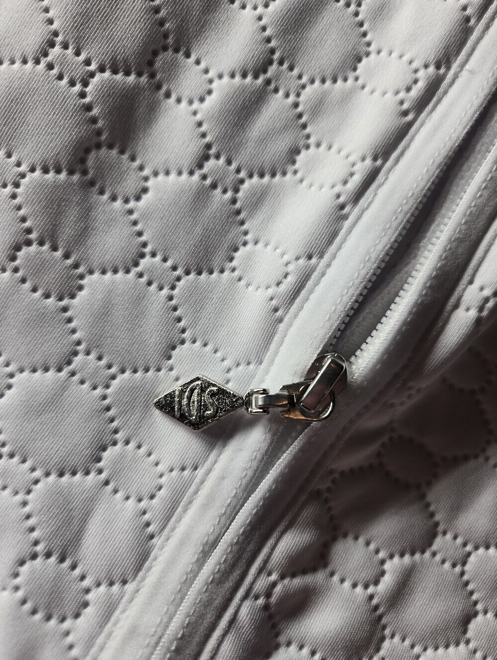 SDI Women’s White Textured Quilted Full-Zip Jacket Size Large NWOT - Picture 4 of 16